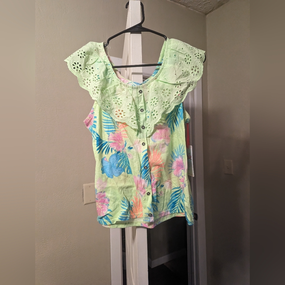 Girls ruffle tank top